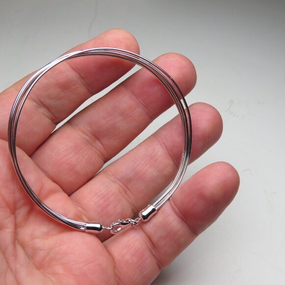 *925 Sterling Silver Bangle Bracelet - Picture 6 of 6
